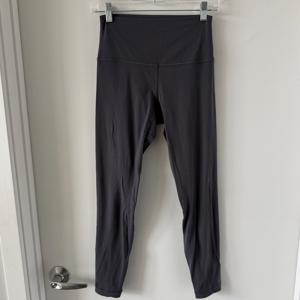 Lululemon Align High Rise Pant 25" Charcoal Gray Nulu Leggings Size 6